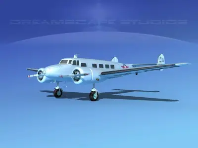 Lockheed L10 Electra Delta Airlines 3D model