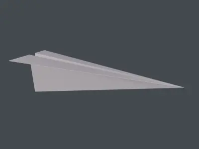 Paper plane 3D Model Low-poly 3D model