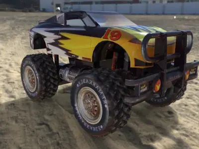 RC Truck Free low-poly 3D model