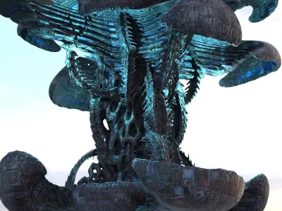 Alien Cliff Shroom Mushroom 5 3D model