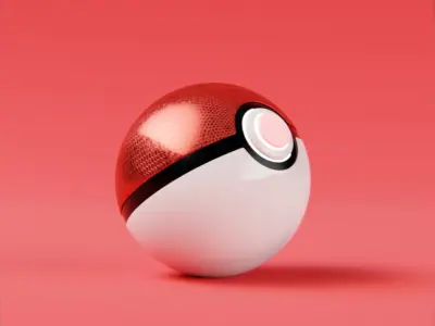 High-Quality Sci-Fi Pokeball Free 3D model