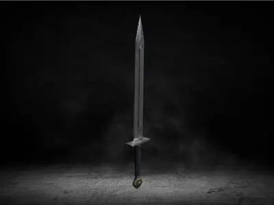 Medieval Kings Relic Greatsword Low-poly 3D Model Low-poly 3D model