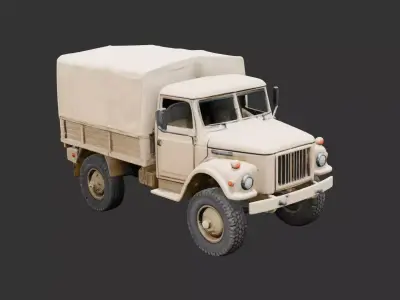 Desert Military Truck Low-poly 3D model