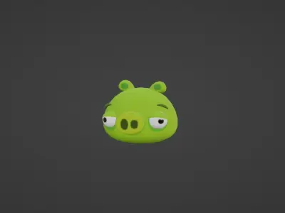 Angry Birds Minion Pig in 3D Low-poly 3D model