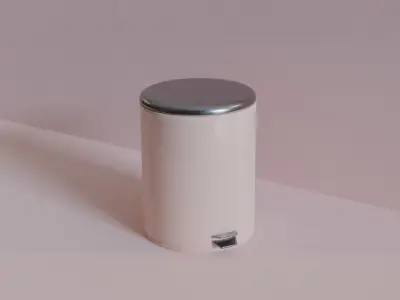 Bathroom Pedal Trash Bin Free 3D model