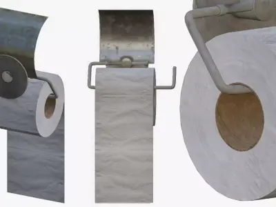 Toilet Paper Adjustable Roll BPR Free 3D model