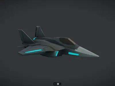 Spacecraft Jet aircraft plane 3dmodel 14 3D model