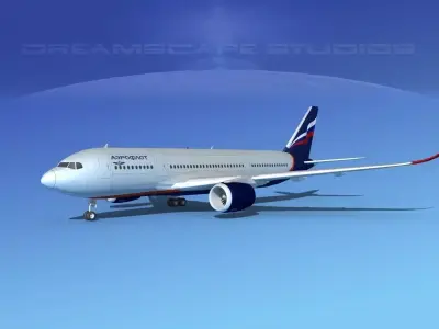 Airbus A350-800 Aeroflot 3D model