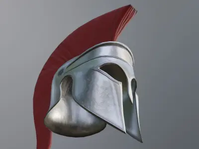 Spartan helmet Low-poly 3D model