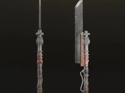 Post-apocalyptic sword 3D model