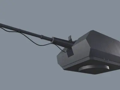 Ship Gun A-190-1 Low-poly 3D model