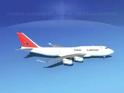 Boeing 747-400 SAA Cargo 3D model