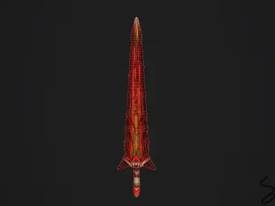 Jelly Sword Holydevil Free low-poly 3D model
