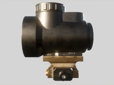 Trijicon MRO Reflex Sight Low-poly 3D model