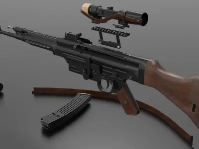 STG 44 Weapon Fps-Tps Low-poly 3D model