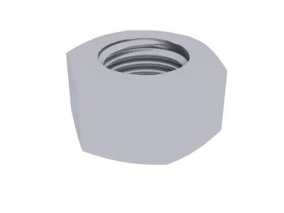 Hex Head and Bolt Nut 3D model