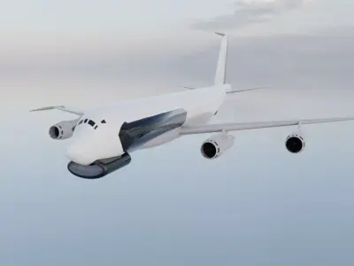RC-135B Style Military Jet - Custom 1950s Transport Low-poly 3D model