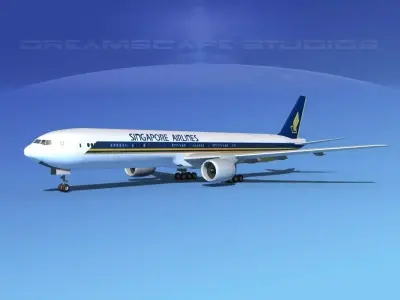 Boeing 777-300 MP Singapore Airlines 3D model