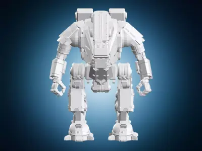 Sci-Fi Combat Mech Robot Miniature 3D print model