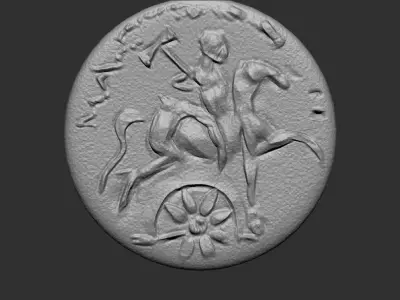 Set of 4 Ancient Coins 3D print model