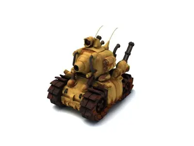 metal slug tank Low-poly 3D model purchase