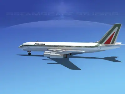 Boeing 707 Alitalia 3D model