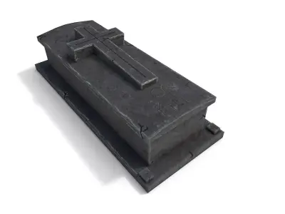 Grave 4 Low-poly 3D model