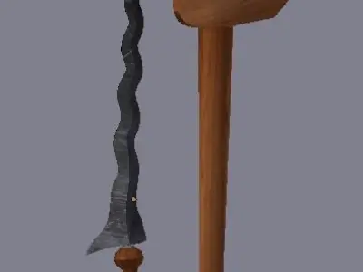 keris two wooden swords 3D model