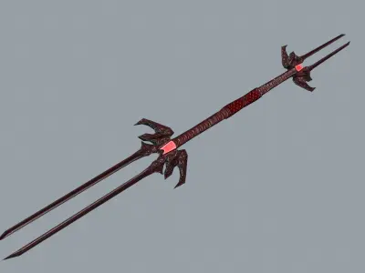 Double Blades Low-poly 3D model