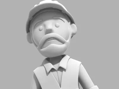 Engineer Cartoon 3D model