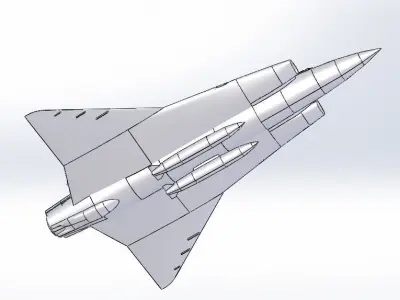 SAAB J-35 Draken Free 3D model
