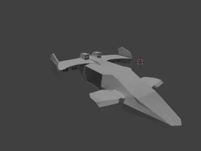 Drop Ship Low Poly Needs texture Low-poly 3D model