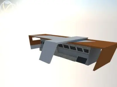 Modern office building Free low-poly 3D model