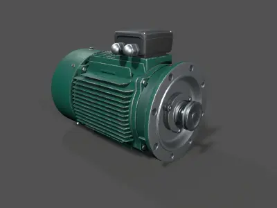 electrical machinery Low-poly 3D model