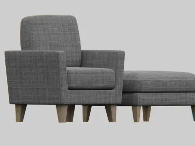 Furniture Set-01 Low-poly 3D model