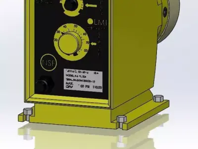 Chemical Dosing Metering pump LMI Milton Roy Free 3D model