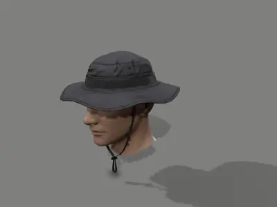 Boonie hat Low-poly 3D model