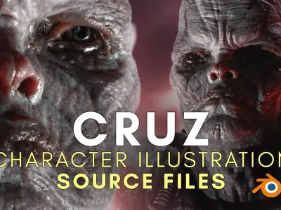 Cruz Character Illustration Source Files Free 3D model