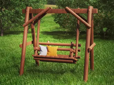 wooden swing 3D model order