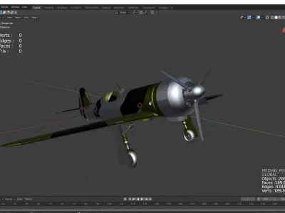 Romanian fighter aircraft IAR 3D model