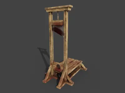 Medieval Guillotine Game Ready PBR Low-poly 3D model