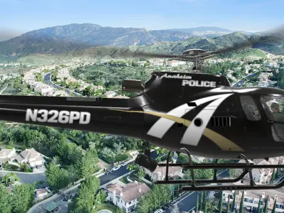 AS-350 Anaheim Police Animated Low-poly 3D model