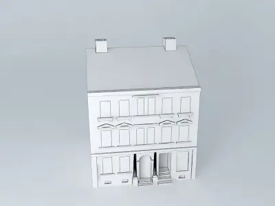 Urban 19th Century House Low-poly 3D model