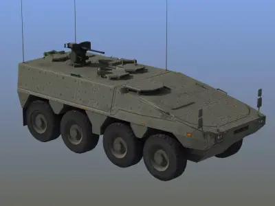 Boxer IFV LOD1 Low-poly 3D model