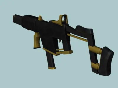 Sci-Fi Kriss Vector - Submachine Gun - Weaponry Low-poly 3D model