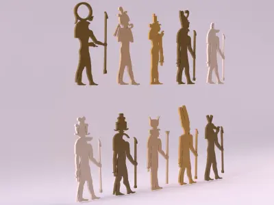 Egyptian Symbols - 023 Low-poly 3D model