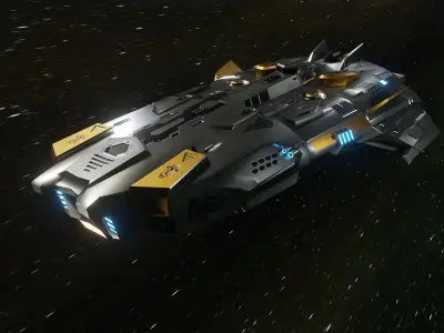 Anopheles Spaceship Low-poly 3D model