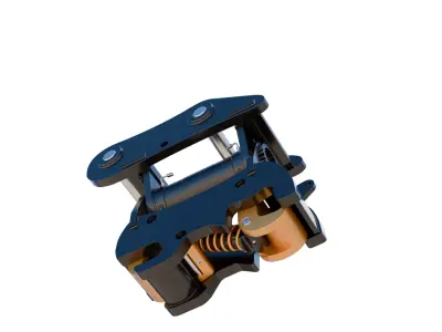Rockland Excavator Attachment HKR - T Tilting Coupler - 3D MODEL Low-poly 3D model