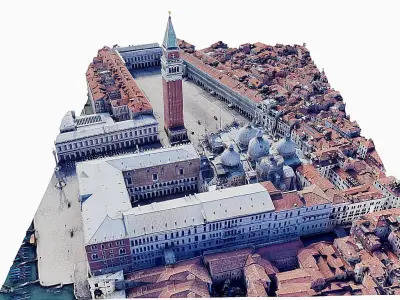 St Marks Square - Piazza San Marco Low-poly 3D model
