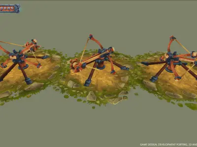 Siege Weapons Pack Low Poly - LITE Low-poly 3D model
